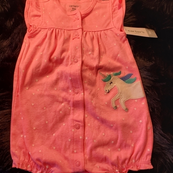 Bundle Only: Carter's Baby Girl Unicorn Snap-Up Romper 9 months - Picture 1 of 8